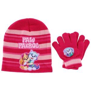 Textiel Trade Girl's One Size Paw Patrol Skye & Everest Winter Beanie and Gloves